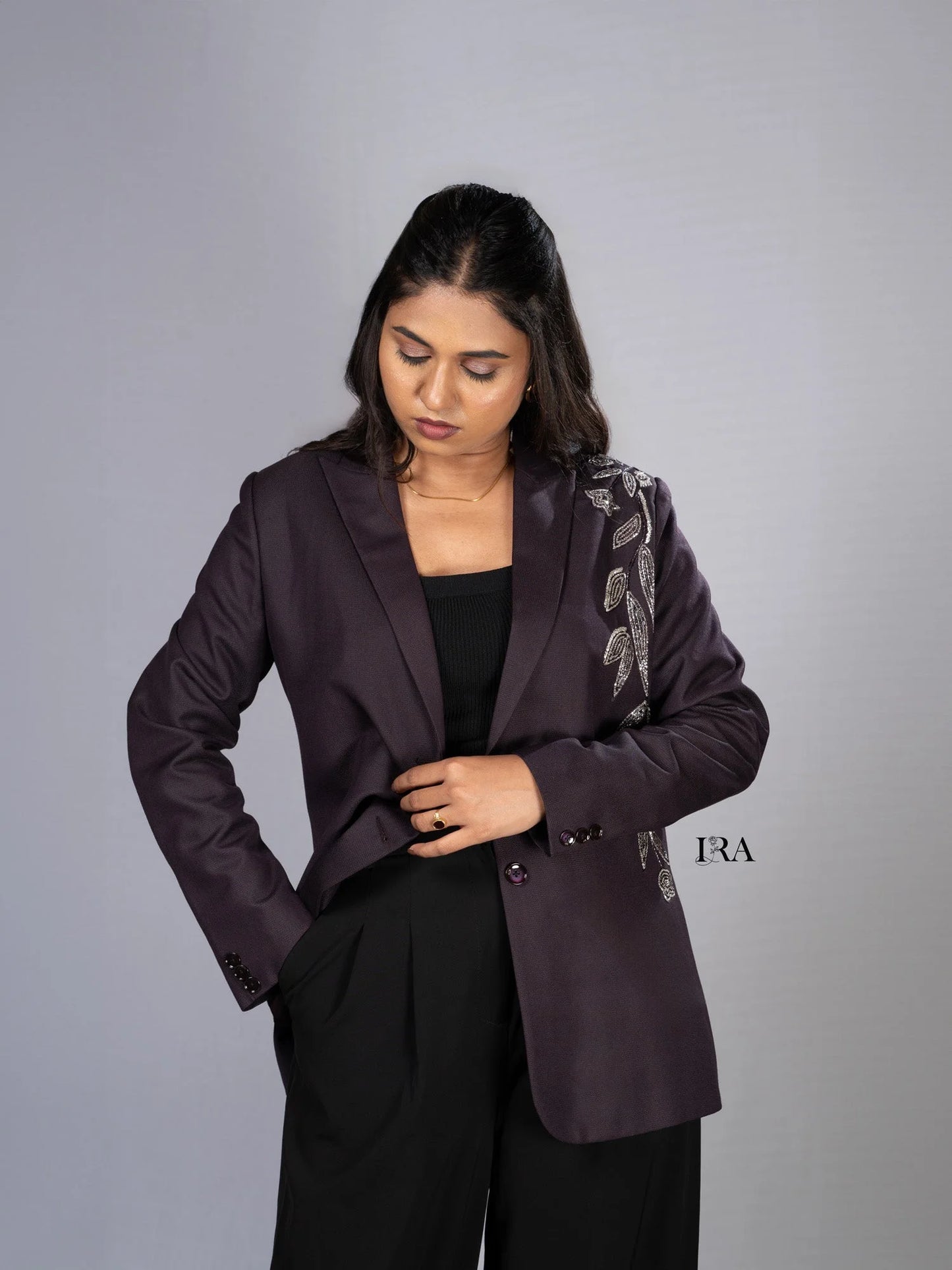 Mirage Embroidery Blazer - Where Elegance Meets Artistry - Blazer