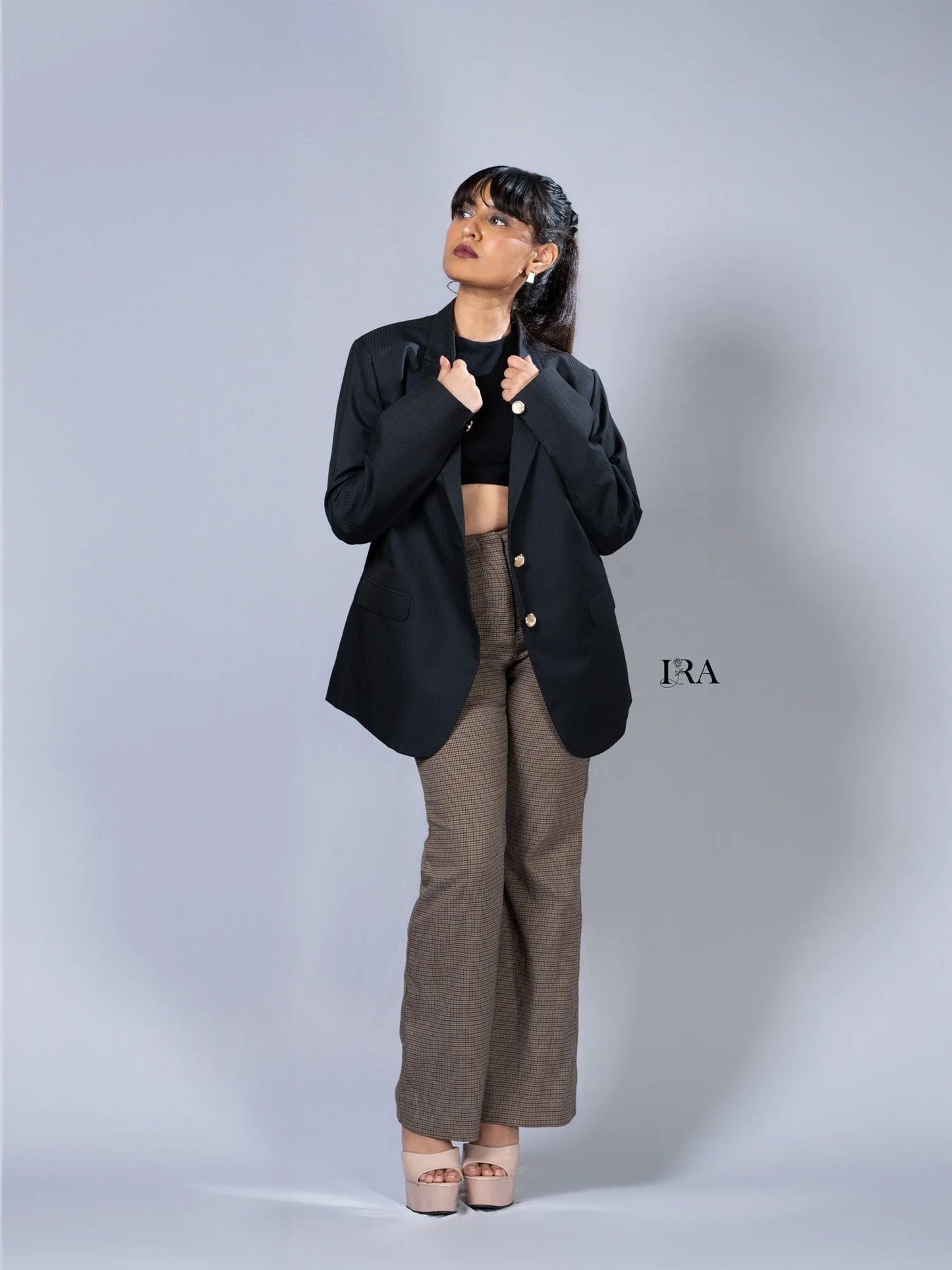 Classic Black Striped Blazer – Elegant Sleek and Timeless - Blazer