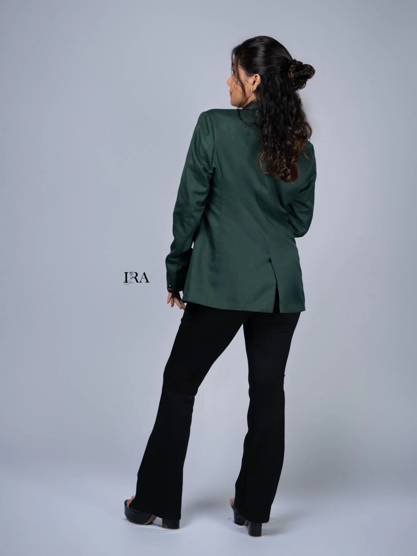 Green Blazer with Tassels – A Bold Statement-Making Piece - L - Blazer