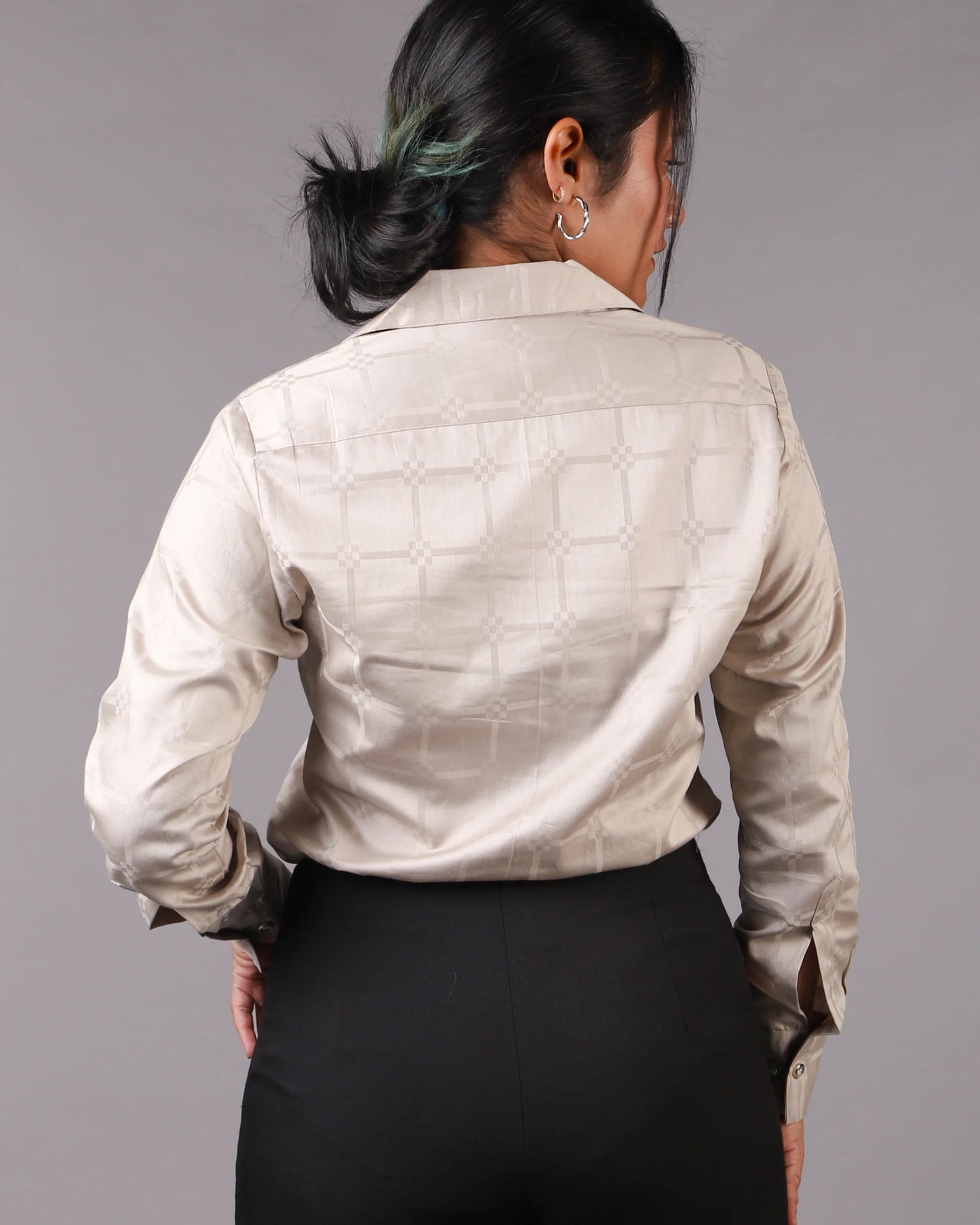 Metallic Grey Premium Shirt - shirts