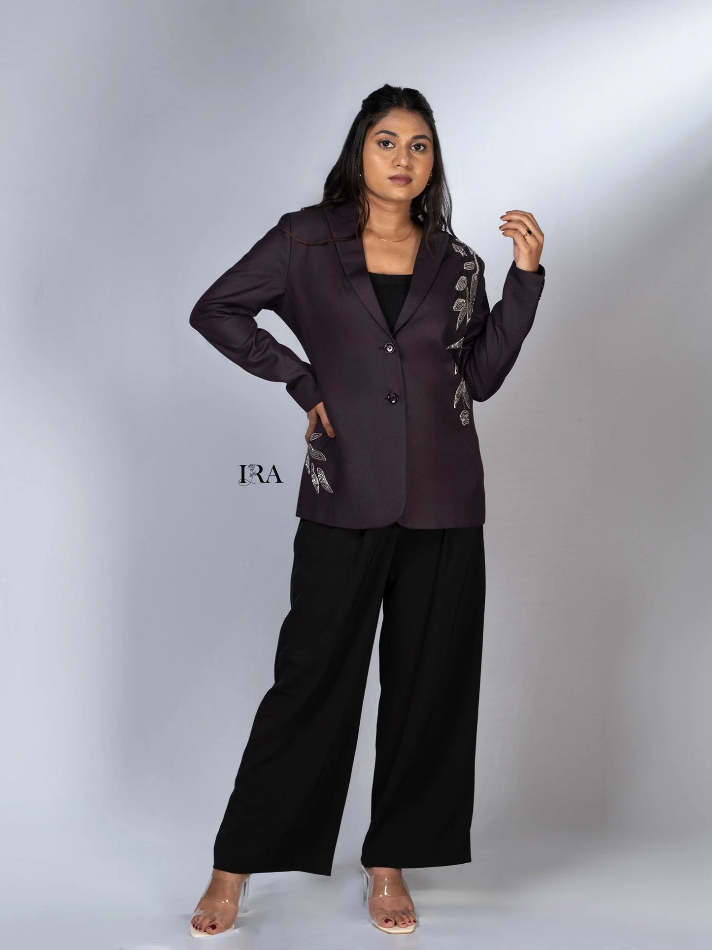 Mirage Embroidery Blazer - Where Elegance Meets Artistry - Blazer