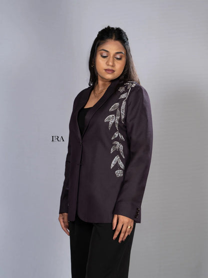 Mirage Embroidery Blazer - Where Elegance Meets Artistry - Blazer
