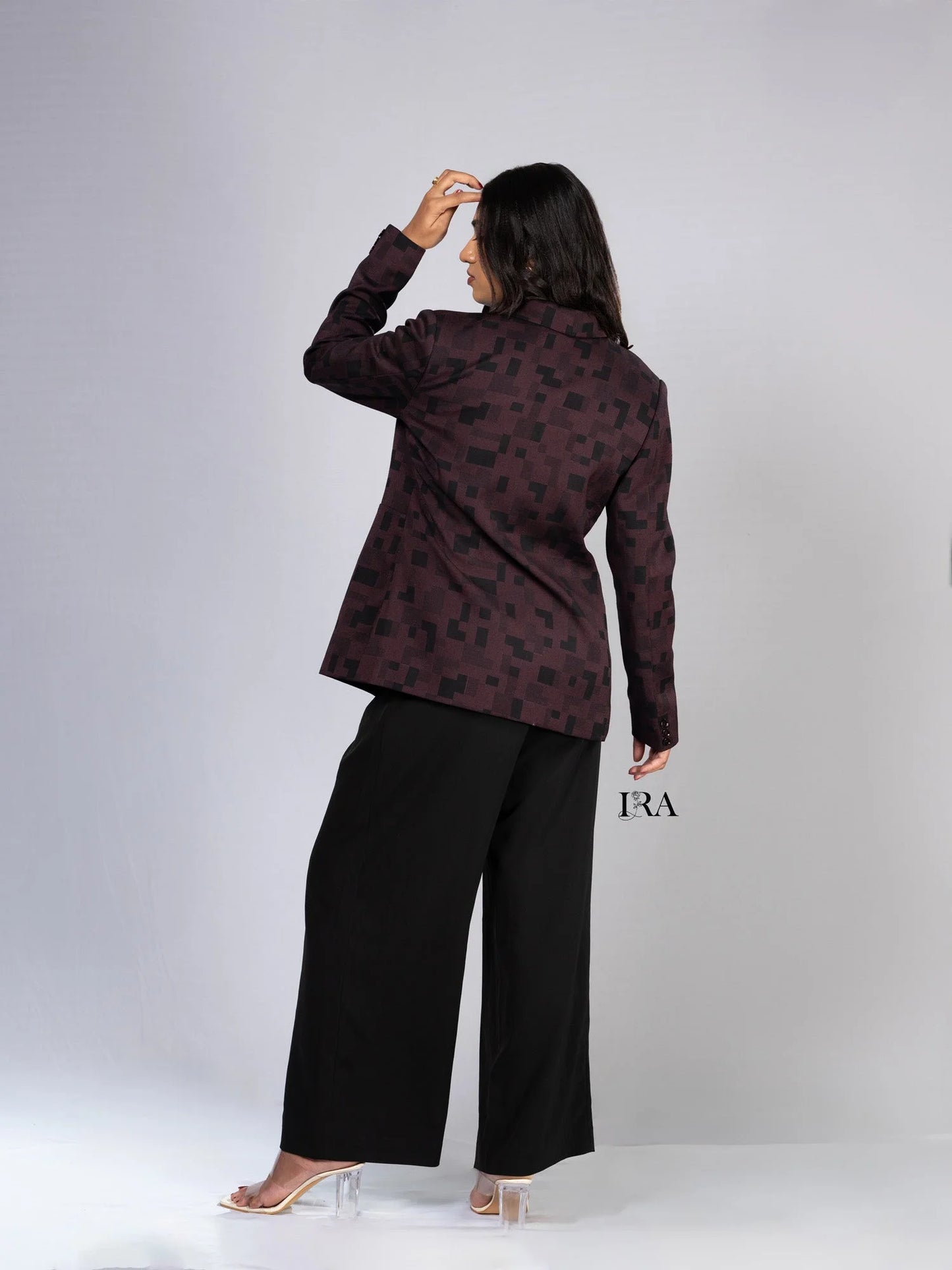 Purple Peplum Blazer - A Chic Fusion of Elegance and Modern Design - Blazer