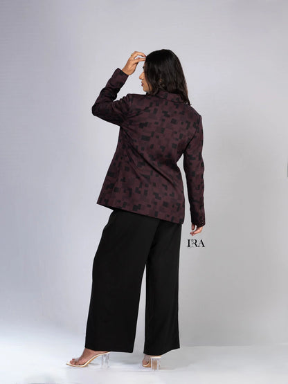 Purple Peplum Blazer - A Chic Fusion of Elegance and Modern Design - Blazer