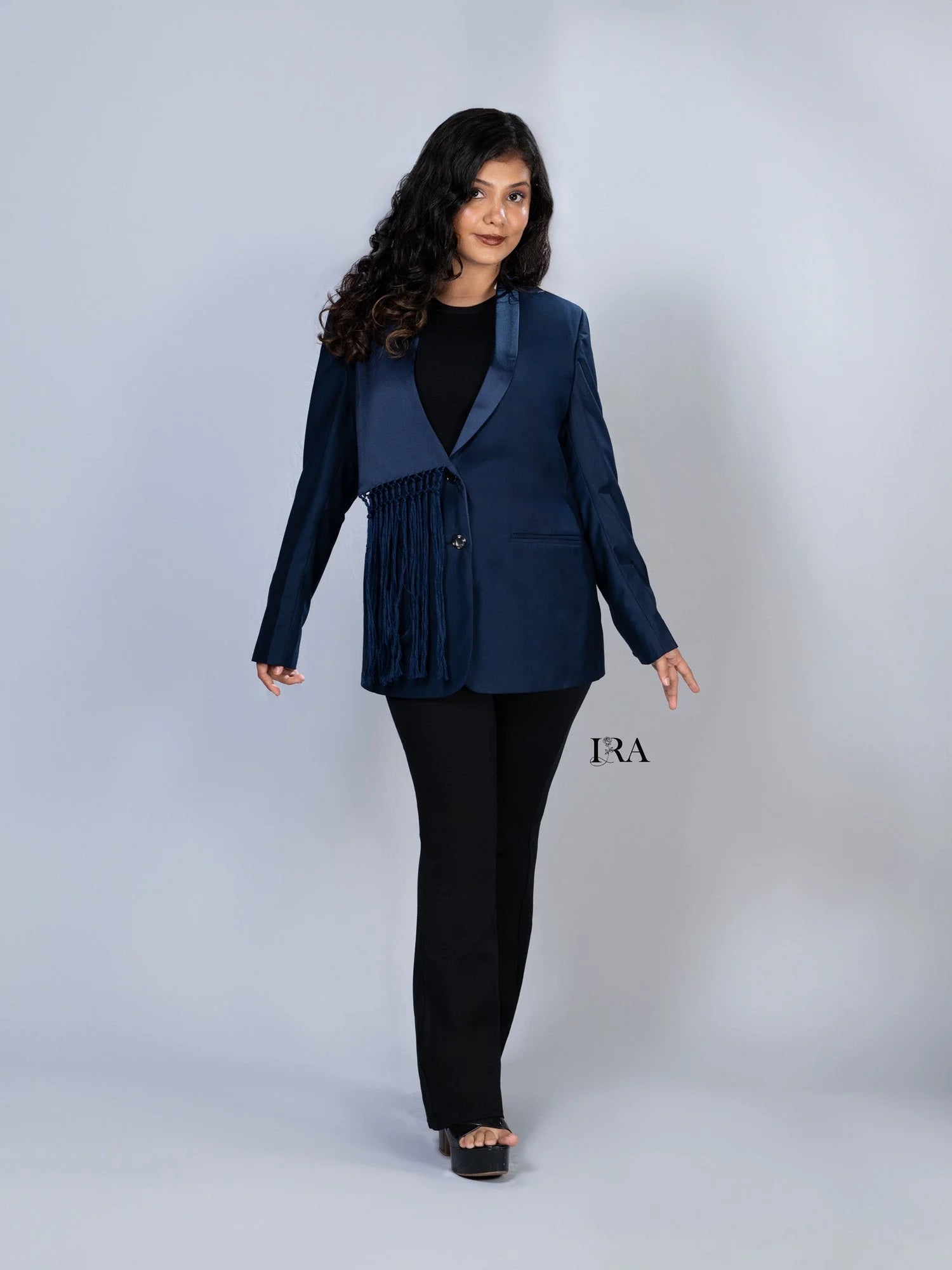 Royal Blue Blazer with Tassels – Bold Elegance and Unmatched Style - Blazer