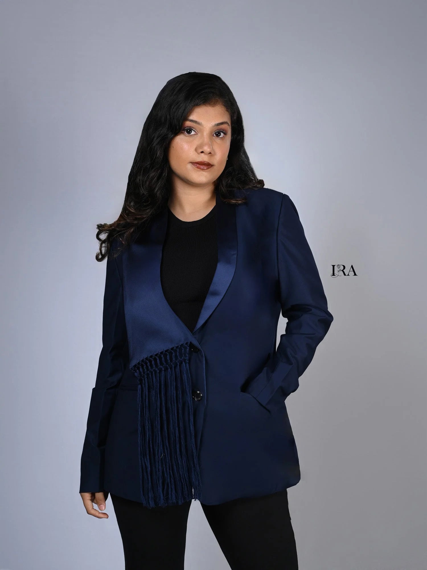 Royal Blue Blazer with Tassels – Bold Elegance and Unmatched Style - Blazer